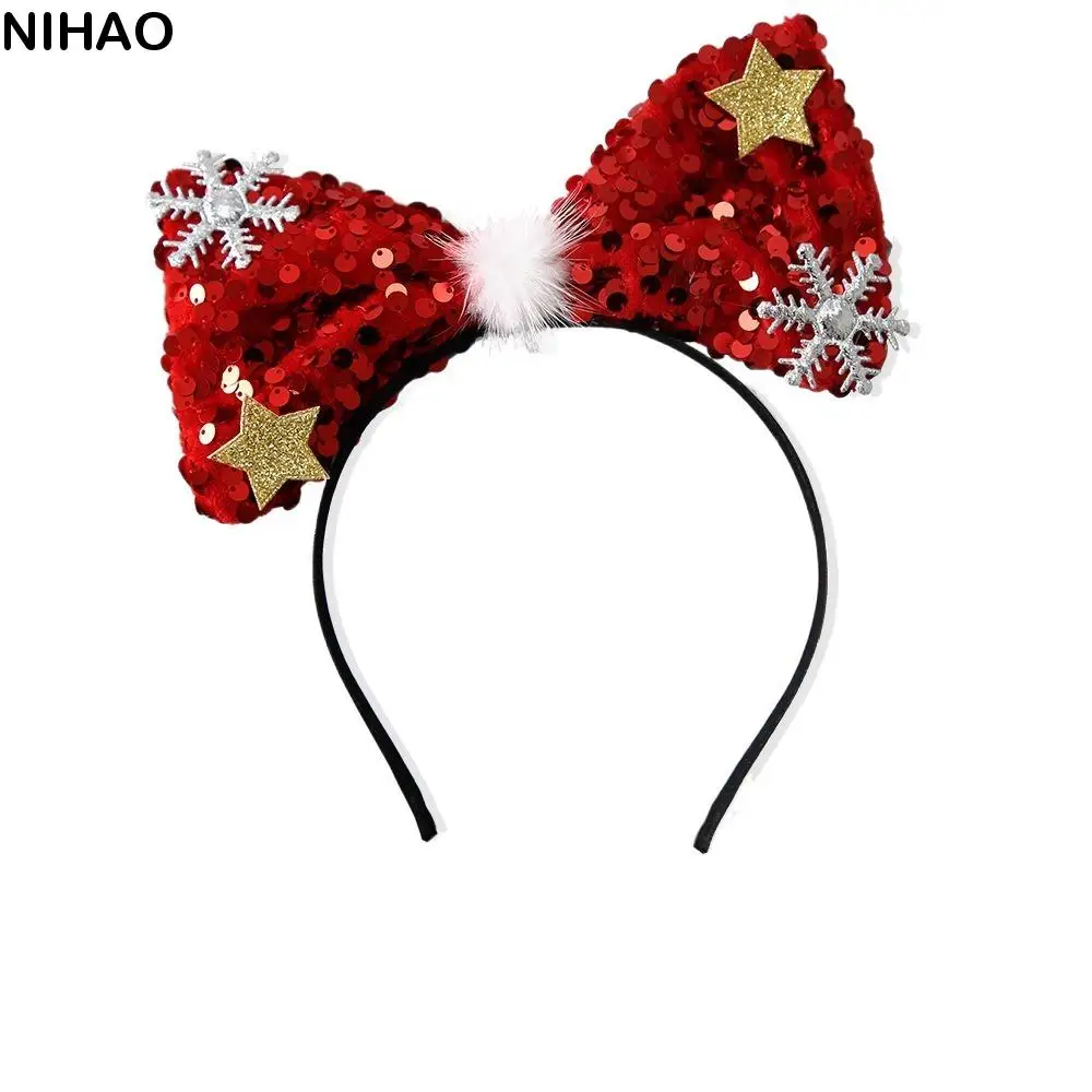 Gift Shiny Bowknot Hair Hoop Non-slip Snowflake Christmas Hairband Sequins Headwear Christmas Headband Cosplay
Gift Shiny Bowknot Hair Hoop Non-slip Snowflake Christmas Hairband Sequins Headwear Christmas Headband Cosplay