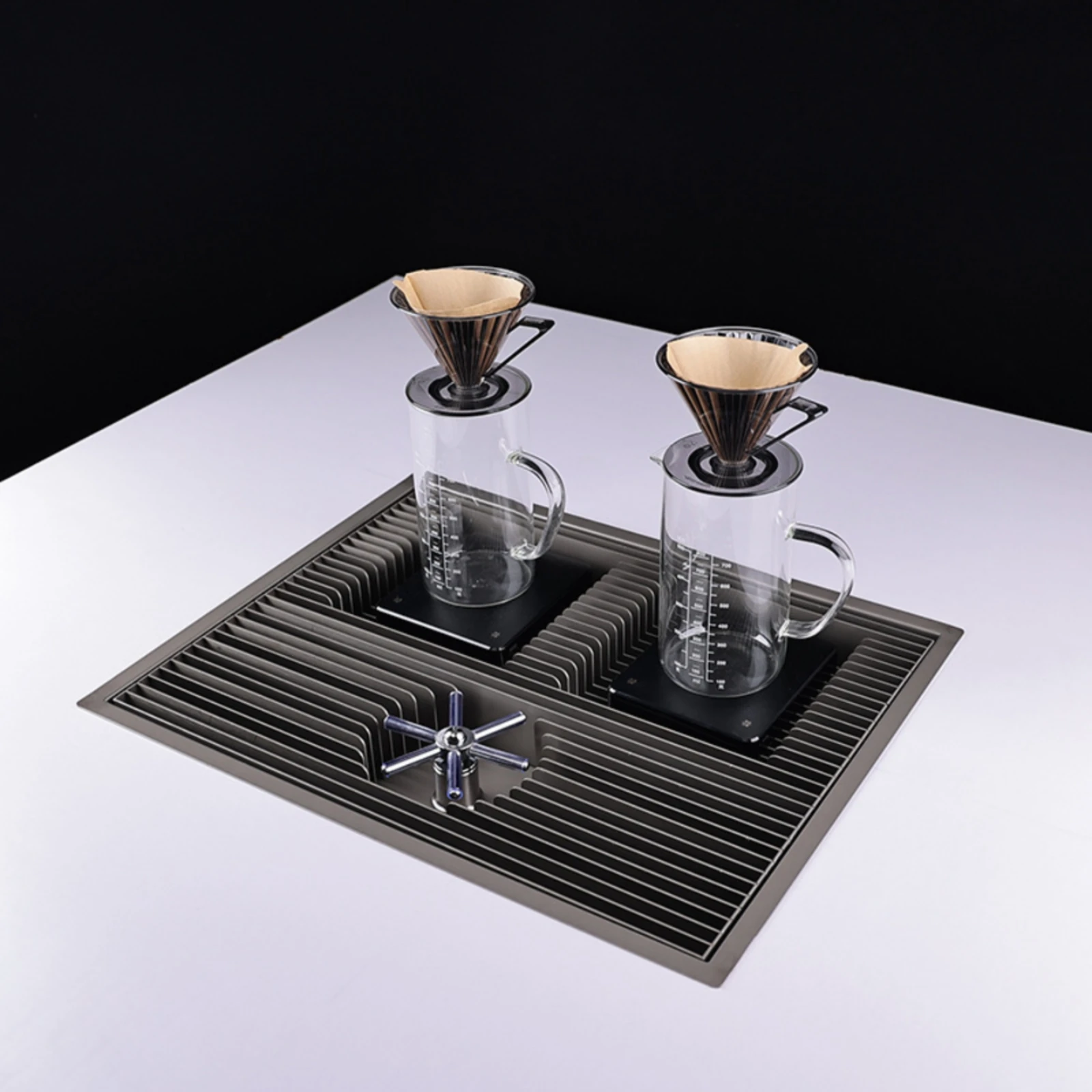 Handpour Tray with Cup Washer Slim Cup Washer Board Coffee Drainage Tray Countertop for Baristas, Tea Stations, Kitchens
Handpour Tray with Cup Washer Slim Cup Washer Board Coffee Drainage Tray Countertop for Baristas, Tea Stations, Kitchens