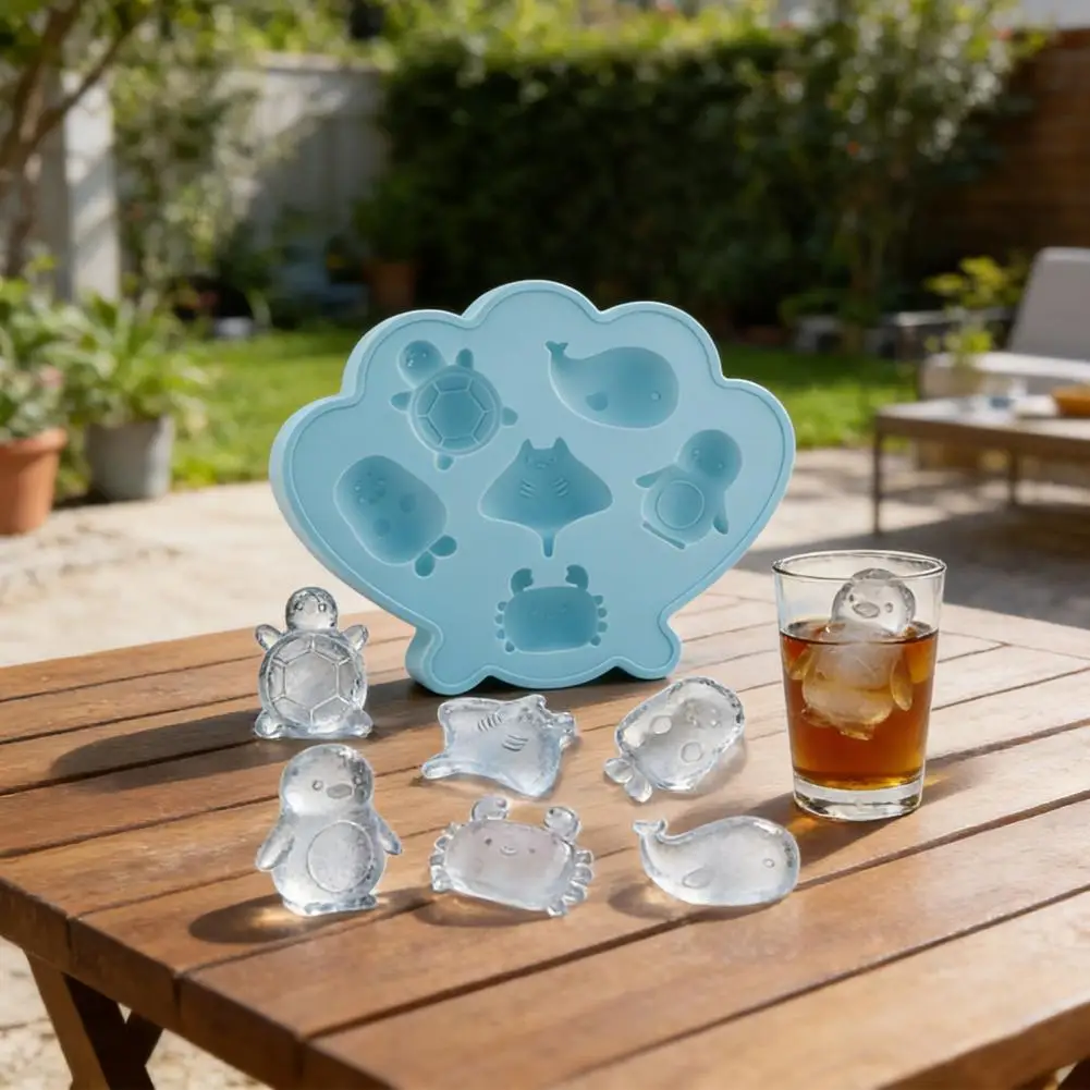 Silicone Ice Tray Ocean Animal Silicone Ice Cube Tray with Lid 6-Cavity Food-Grade Mold for Whale Turtle Penguin Shapes Easy-Rel
Silicone Ice Tray Ocean Animal Silicone Ice Cube Tray with Lid 6-Cavity Food-Grade Mold for Whale Turtle Penguin Shapes Easy-Rel