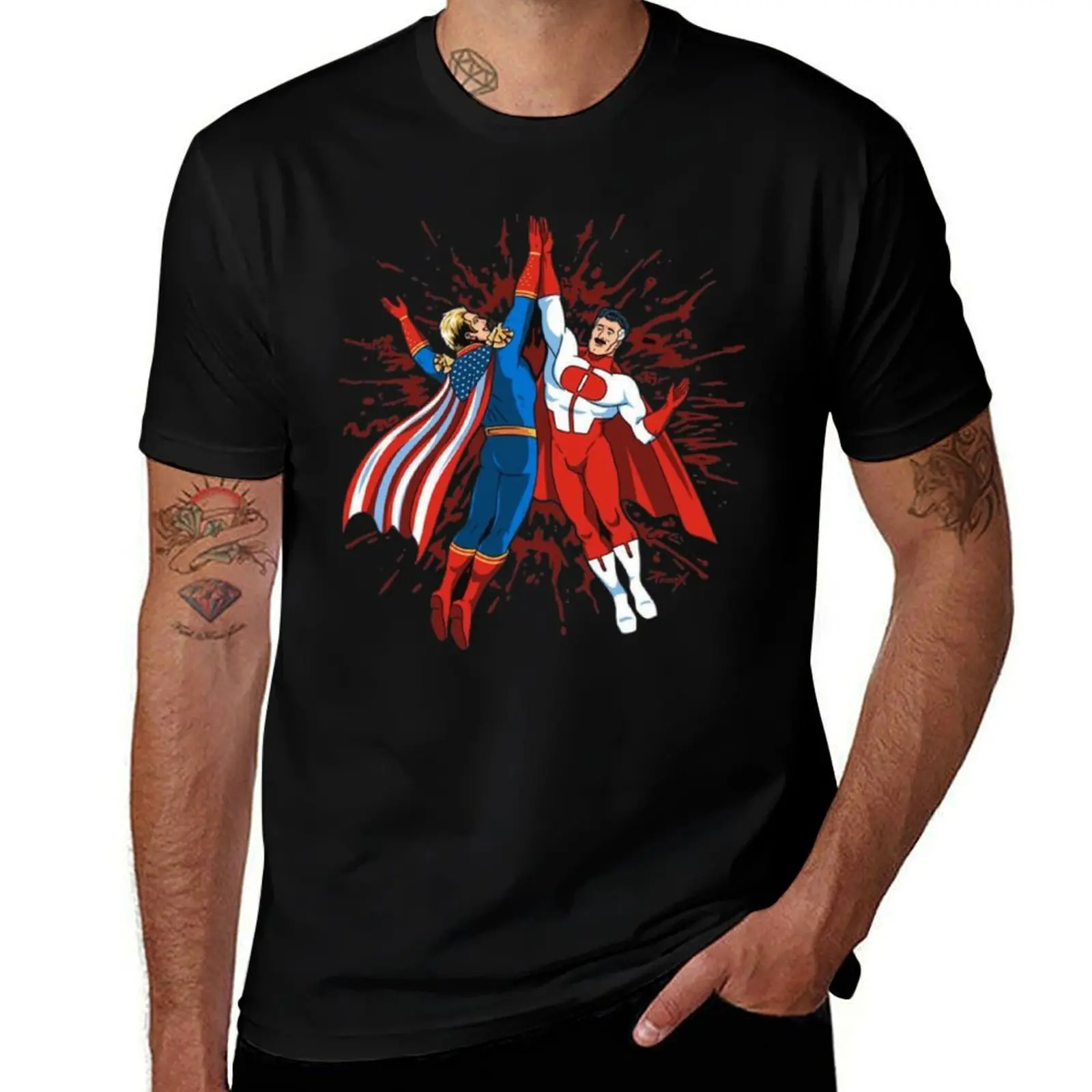 Omni Man and Homelander T-Shirt vintage clothes summer clothes customs design your own man t shirt t shirts for men
Omni Man and Homelander T-Shirt vintage clothes summer clothes customs design your own man t shirt t shirts for men