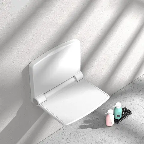 2025 Quality ABS+Stainless steel Shower Seats Folding Shower Bench wall Mount Shower Seat for Elderly Bathroom/Toilet/Hospital 