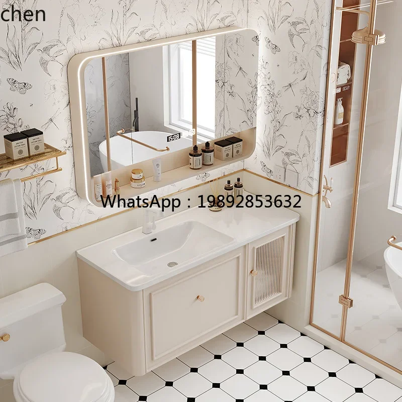 GZ/bathroom cabinet combination ceramic integrated basin washbasin toilet rounded corner mirror cabinet intelligent washbasin
GZ/bathroom cabinet combination ceramic integrated basin washbasin toilet rounded corner mirror cabinet intelligent washbasin