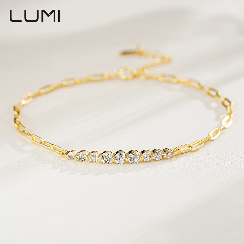 LUMI 9pcs D-color VVS1 Moissanite S925 Silver Bracelet Adjustable Chain for Party Anniversary Birthday Present
LUMI 9pcs D-color VVS1 Moissanite S925 Silver Bracelet Adjustable Chain for Party Anniversary Birthday Present