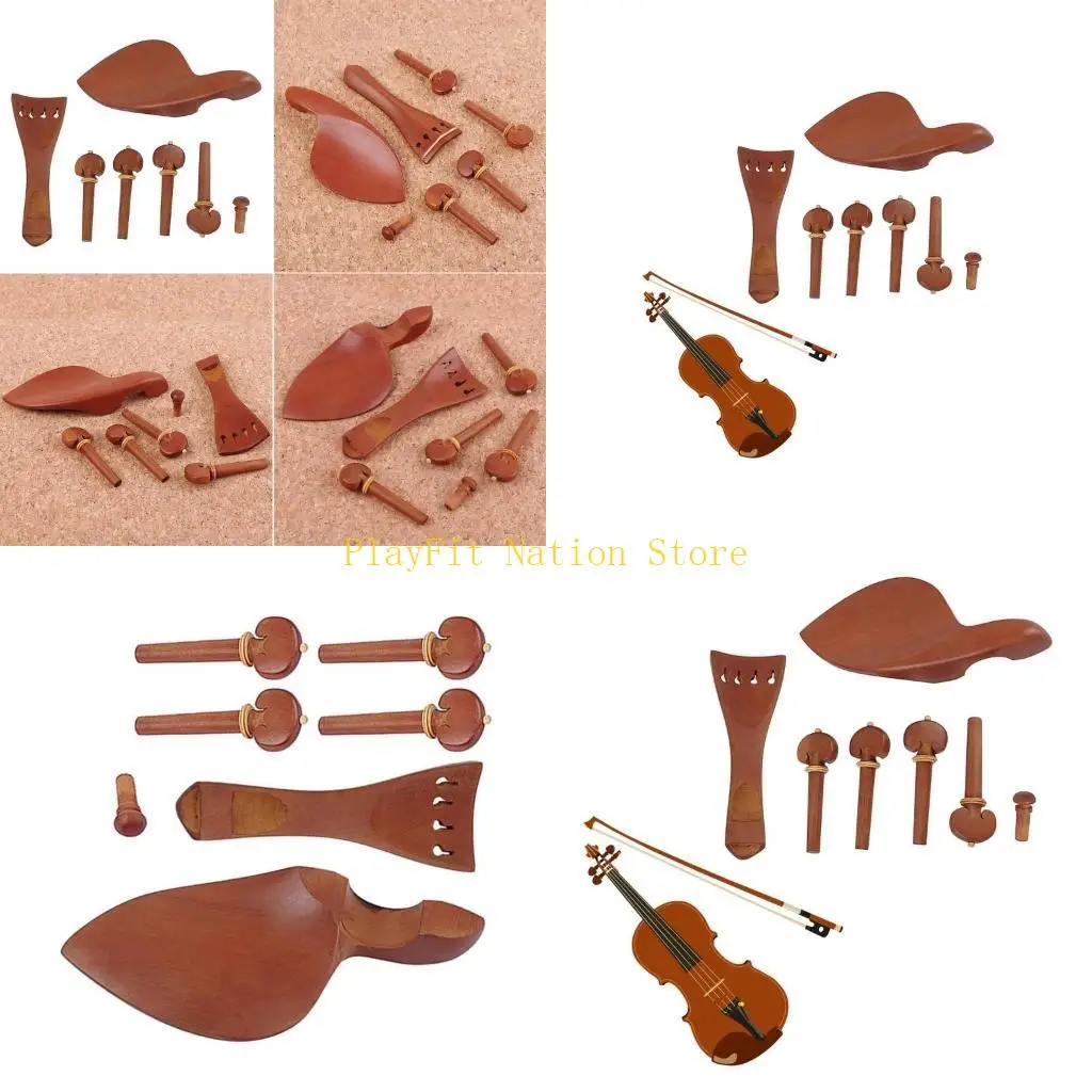 242F 7pcs Violin ChinRest Drawplates Knobs Violino Tailpiece and Pegs Replacement 4/4 Size Violin Accessory Durability
242F 7pcs Violin ChinRest Drawplates Knobs Violino Tailpiece and Pegs Replacement 4/4 Size Violin Accessory Durability