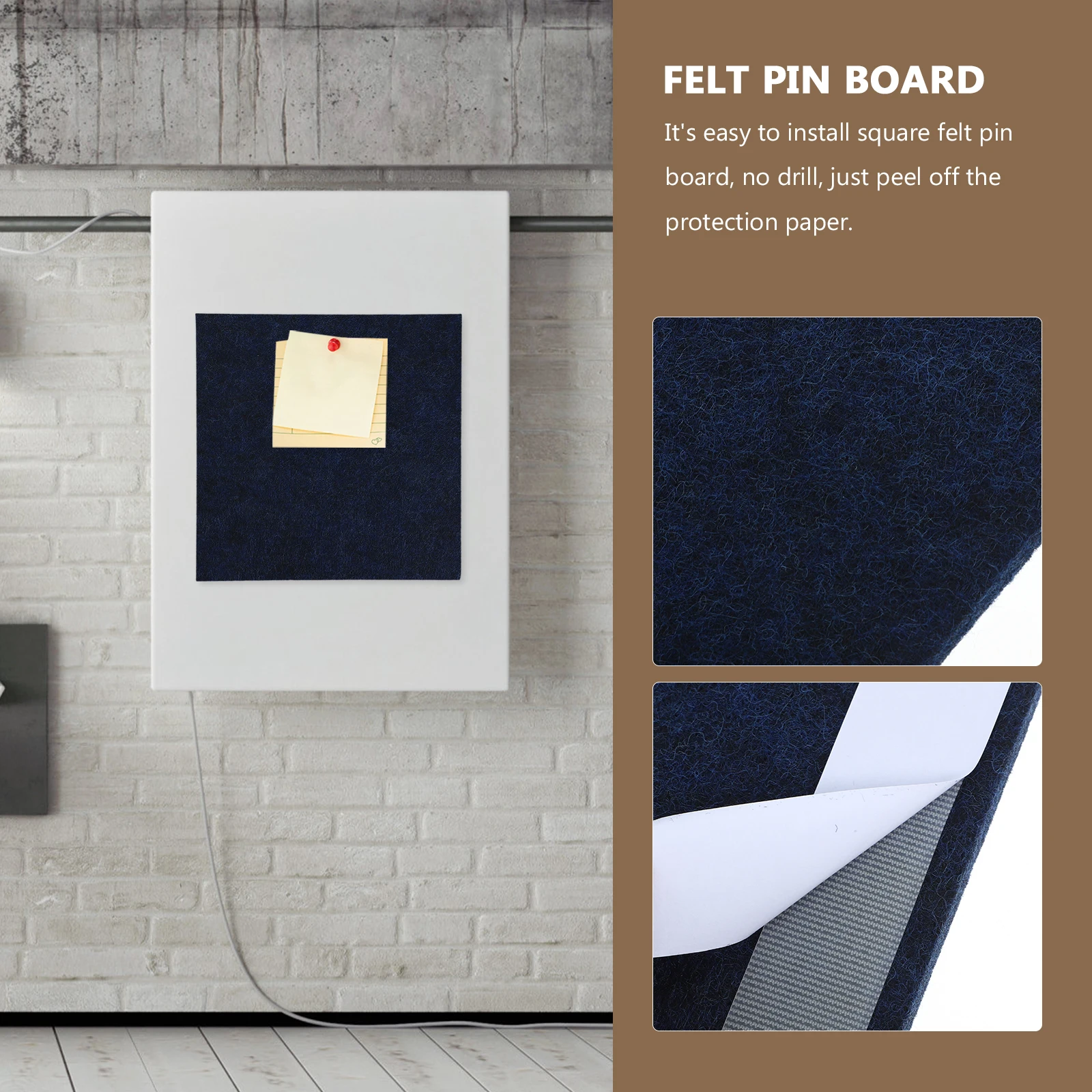 4Pcs Square Felt Bulletin Board Tiles Easy Install Self Adhesive Decorative Wall Memo Pin Board for Office Home
4Pcs Square Felt Bulletin Board Tiles Easy Install Self Adhesive Decorative Wall Memo Pin Board for Office Home