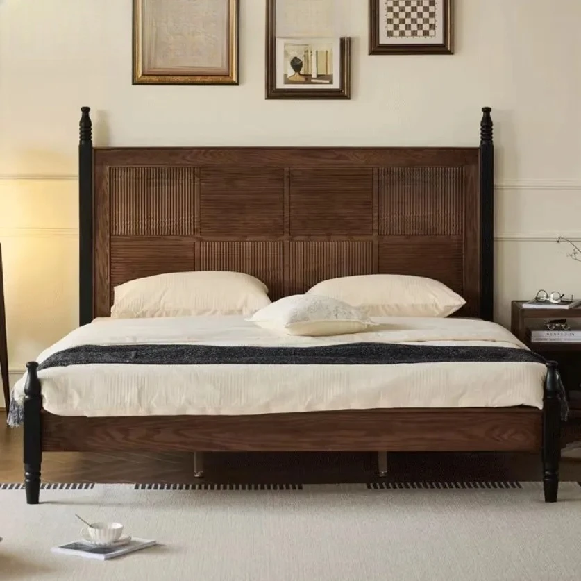 B Североамериканский черный орех, французская ретро-кровать из цельного дерева, современный минималистичный вишневый деревянный старинный двуспальная кровать для спальни
B Североамериканский черный орех, французская ретро-кровать из цельного дерева, современный минималистичный вишневый деревянный старинный двуспальная кровать для спальни