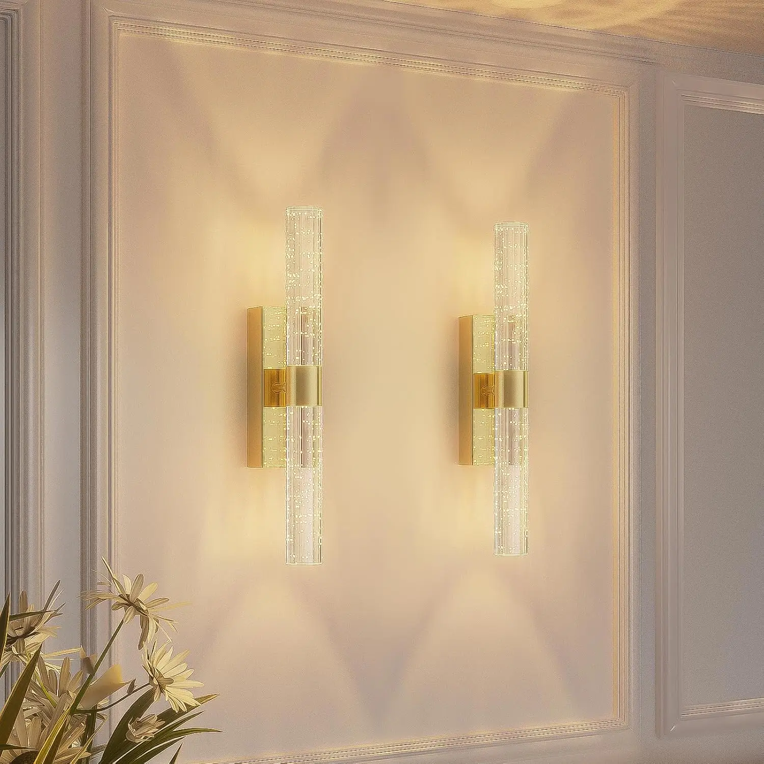 Battery Wall Sconces Set of 2 - Rechargeable 12000mAh, Dimmable, No Wiring, Gold 15.3 Inches for Bedroom Living Room
Battery Wall Sconces Set of 2 - Rechargeable 12000mAh, Dimmable, No Wiring, Gold 15.3 Inches for Bedroom Living Room