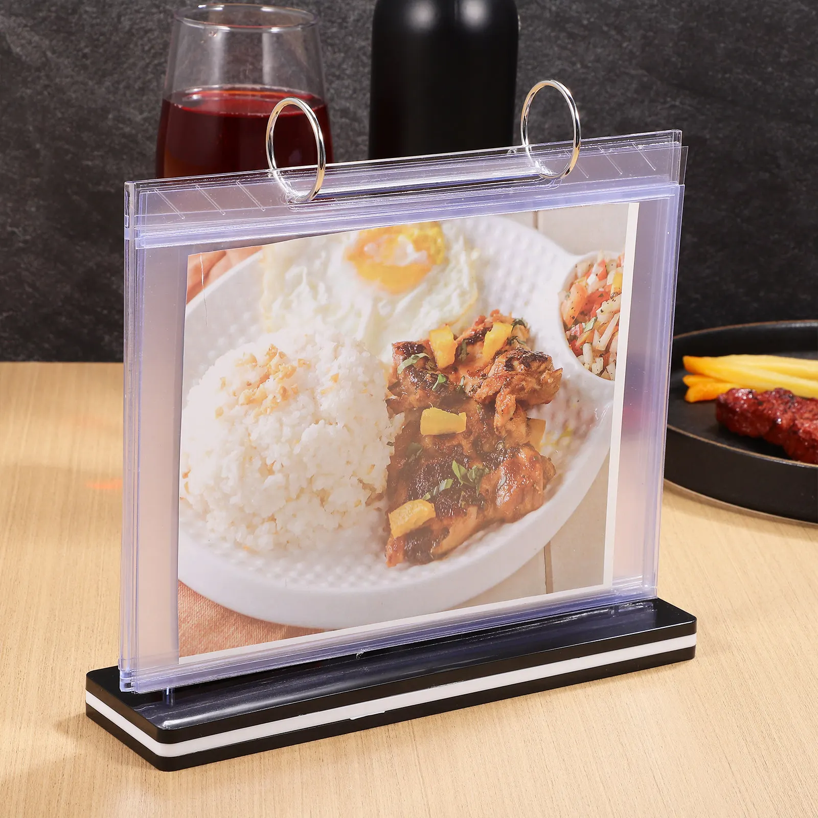 Menu Display Stand Clear Acrylic Multi-Page Flip Sign Holder Desk Organizer for Restaurant Cafe Office Transparent Sign Holders
Menu Display Stand Clear Acrylic Multi-Page Flip Sign Holder Desk Organizer for Restaurant Cafe Office Transparent Sign Holders