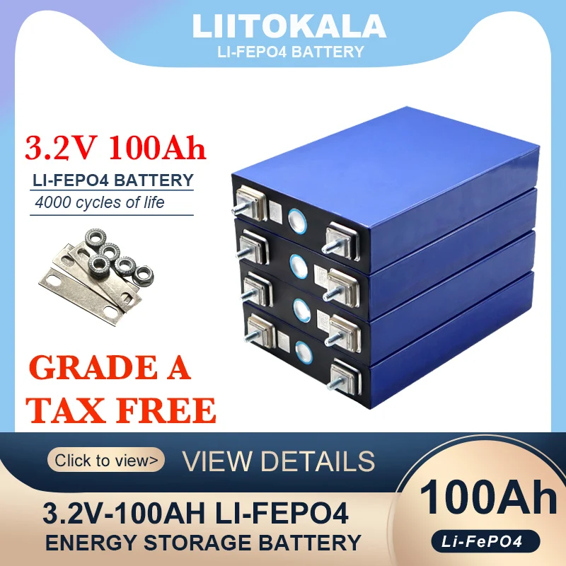 Аккумуляторная батарея LiitoKala, 3,2 в, Ач, 12 В, 24 В, 3C, LiFePO4, литий-железо-фосфатная, для мотоцикла, электромобиля стандарта А
Аккумуляторная батарея LiitoKala, 3,2 в, Ач, 12 В, 24 В, 3C, LiFePO4, литий-железо-фосфатная, для мотоцикла, электромобиля стандарта А