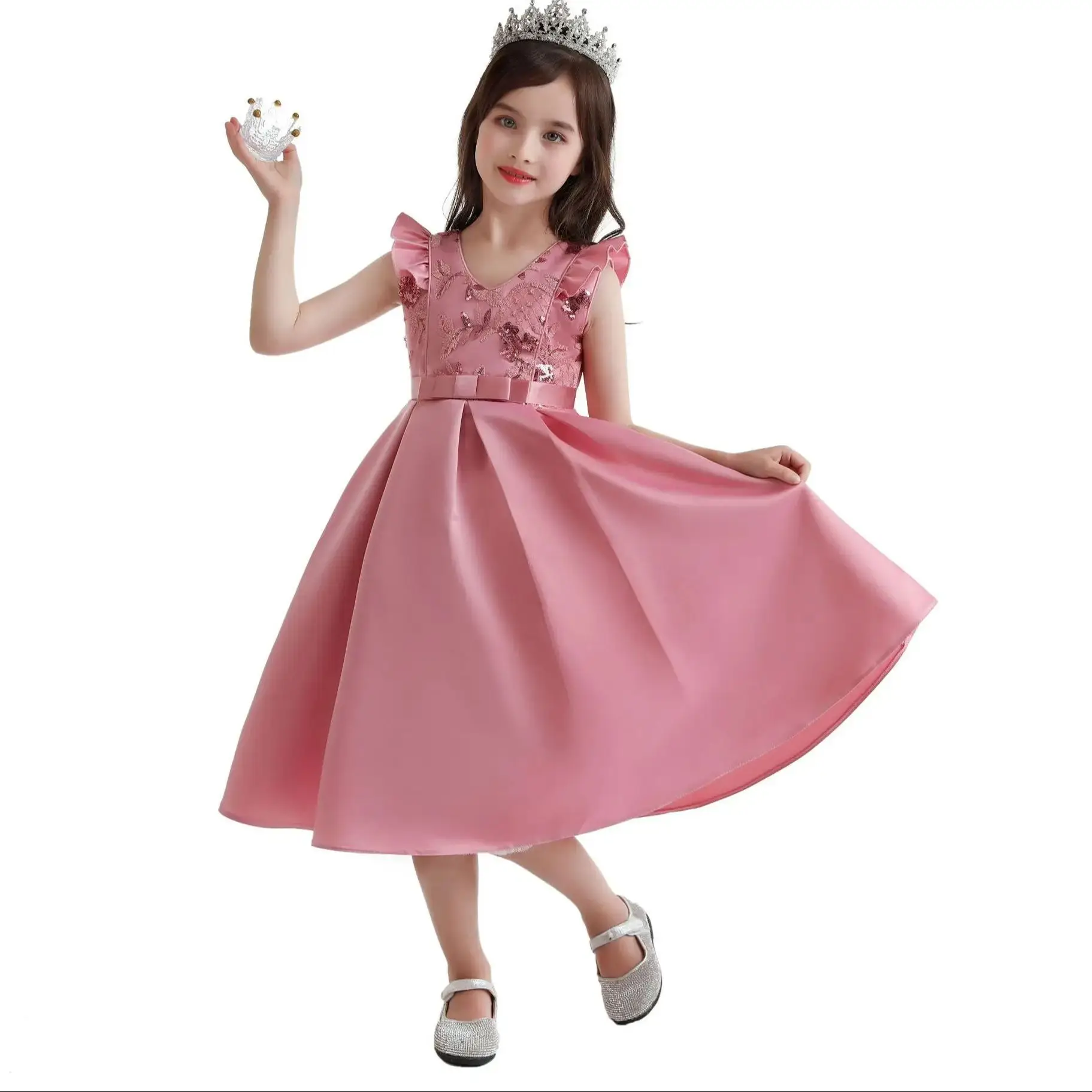 2025 New Flying Sleeve Children Dress Girls' Dress Children's Sequined Evening Dress Princess Dress For Festival Parties
2025 New Flying Sleeve Children Dress Girls' Dress Children's Sequined Evening Dress Princess Dress For Festival Parties