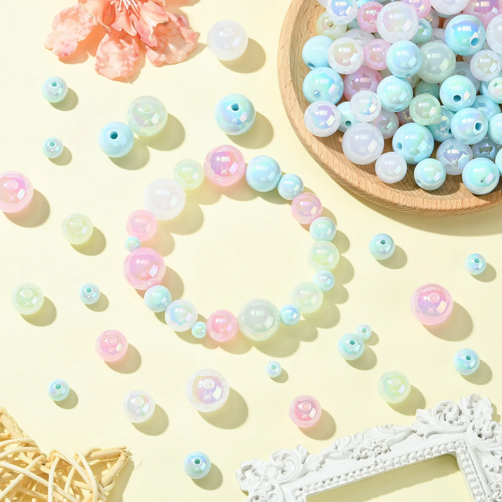 Approx 300Pcs Imitation Jelly Series 6-16mm AB Color Round Acrylic Spacer Beads UV Plating Chunky Ball Beads
Approx 300Pcs Imitation Jelly Series 6-16mm AB Color Round Acrylic Spacer Beads UV Plating Chunky Ball Beads