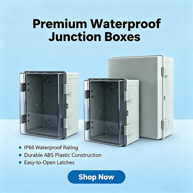 Made of ABS plastic, IP66 electrical control panel, outdoor waterproof power box, indoor connection cable branch junction box
Made of ABS plastic, IP66 electrical control panel, outdoor waterproof power box, indoor connection cable branch junction box