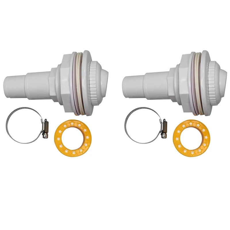 2X Water Inlet Outlet Fittings With Clip Threaded Tape Swimming Pool Return Nozzle Removable Swimming Pool Supplies
2X Water Inlet Outlet Fittings With Clip Threaded Tape Swimming Pool Return Nozzle Removable Swimming Pool Supplies