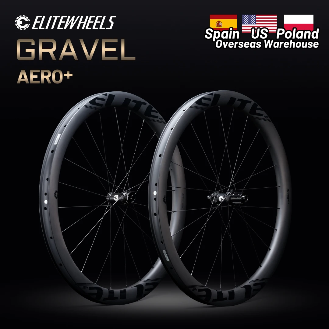 ELITEWHEELS Newest Aero+ Gravel Wheels With Wing 20 Spokes Ratchet System 50T TPI bearing Hub 32mm inner Width For US And Spain
ELITEWHEELS Newest Aero+ Gravel Wheels With Wing 20 Spokes Ratchet System 50T TPI bearing Hub 32mm inner Width For US And Spain