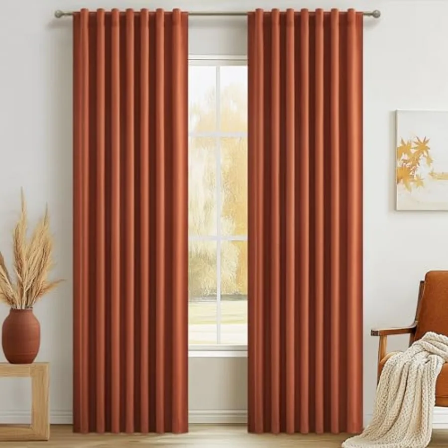 Fall Burnt Orange Curtains out 84 Inch Long 2 Panels SetTerracotta Autumn Color Decor Retro for Living Room/Bedroom Antique Cop
Fall Burnt Orange Curtains out 84 Inch Long 2 Panels SetTerracotta Autumn Color Decor Retro for Living Room/Bedroom Antique Cop