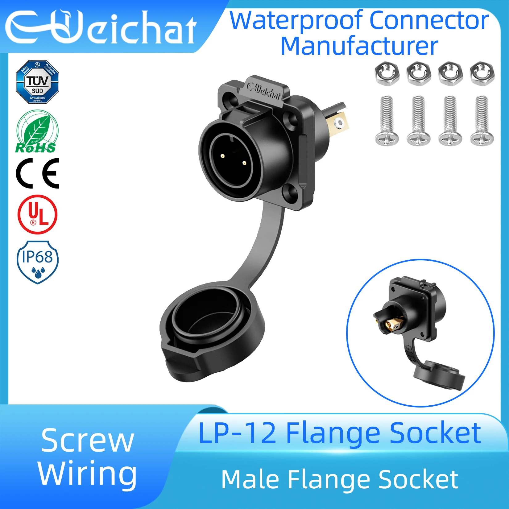 LP12 Screw Wiring Industrial Circular Aviation Electrical Connector Waterproof Plug Power Adapt M12 2-8Pin Flange Socket
LP12 Screw Wiring Industrial Circular Aviation Electrical Connector Waterproof Plug Power Adapt M12 2-8Pin Flange Socket