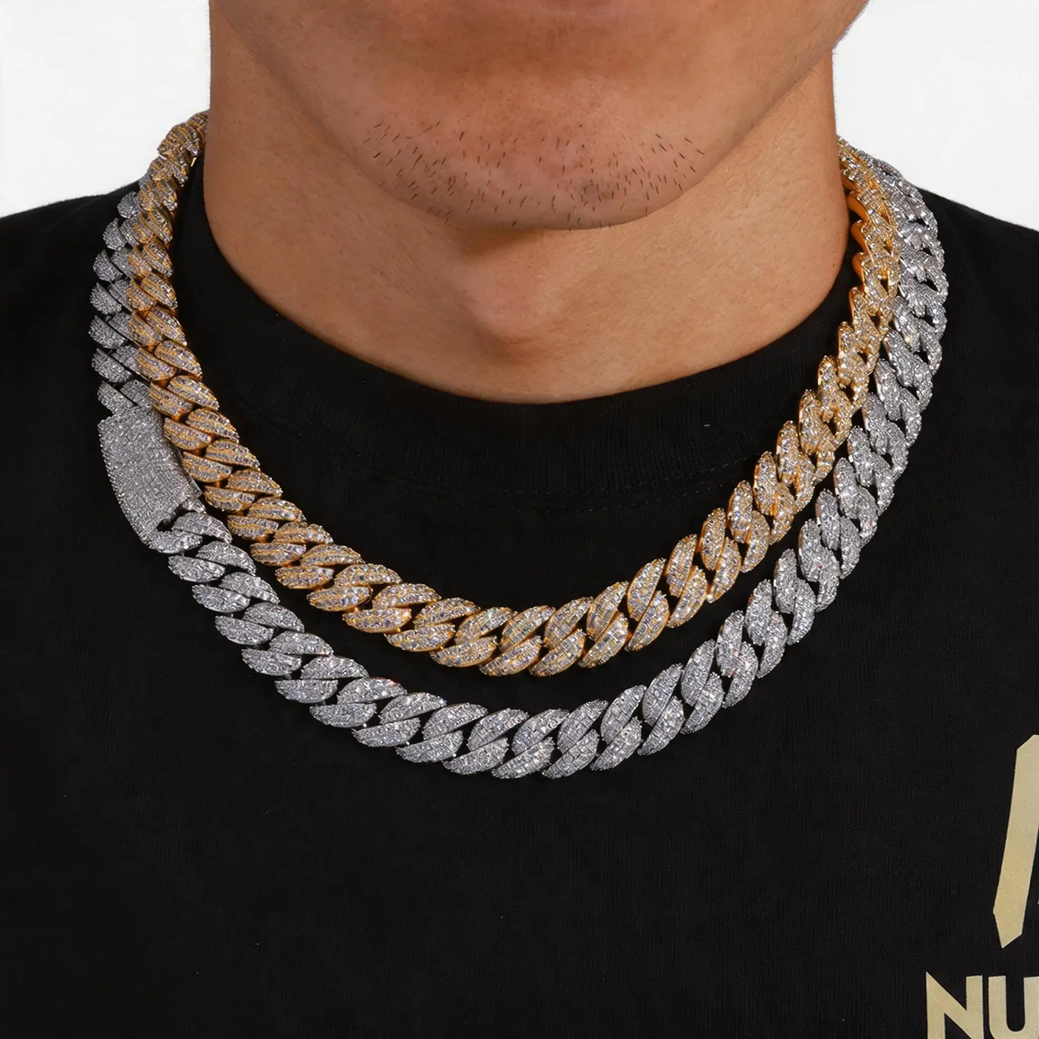 HHIOK 13mm Bubble Cuban Necklace 2 Row 5A Zircon Iced Brass Miami Bling Hip Hop Men Jewelry
HHIOK 13mm Bubble Cuban Necklace 2 Row 5A Zircon Iced Brass Miami Bling Hip Hop Men Jewelry