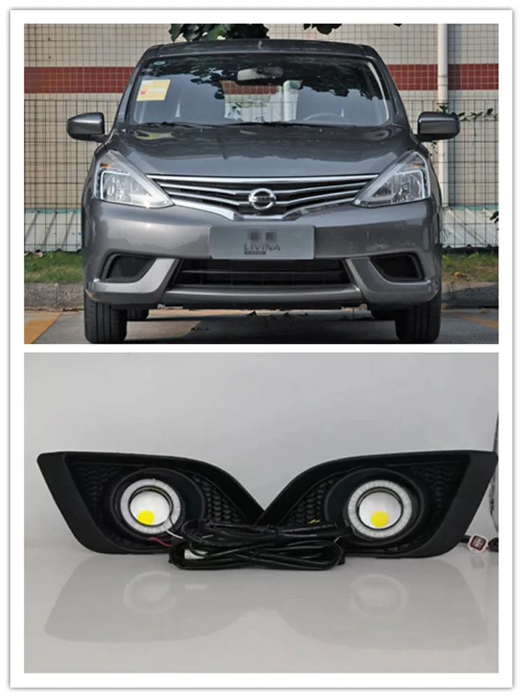 LED Fog Lights Assembly For Nissan Livina 2013 2014 2015 2016 Front Bumper Fog lamp Replacement Angel Eye Daylight DRL Kits
LED Fog Lights Assembly For Nissan Livina 2013 2014 2015 2016 Front Bumper Fog lamp Replacement Angel Eye Daylight DRL Kits