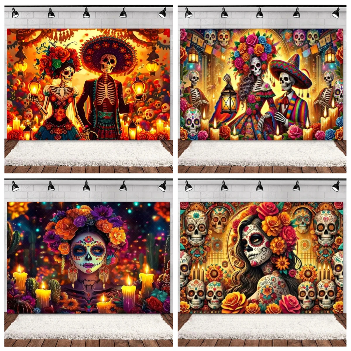 Mexican Day of the Dead Colorful Backdrop Party Decorations Wall Decor Mexican Festival skeleton Background Photo Booth Prop
Mexican Day of the Dead Colorful Backdrop Party Decorations Wall Decor Mexican Festival skeleton Background Photo Booth Prop
