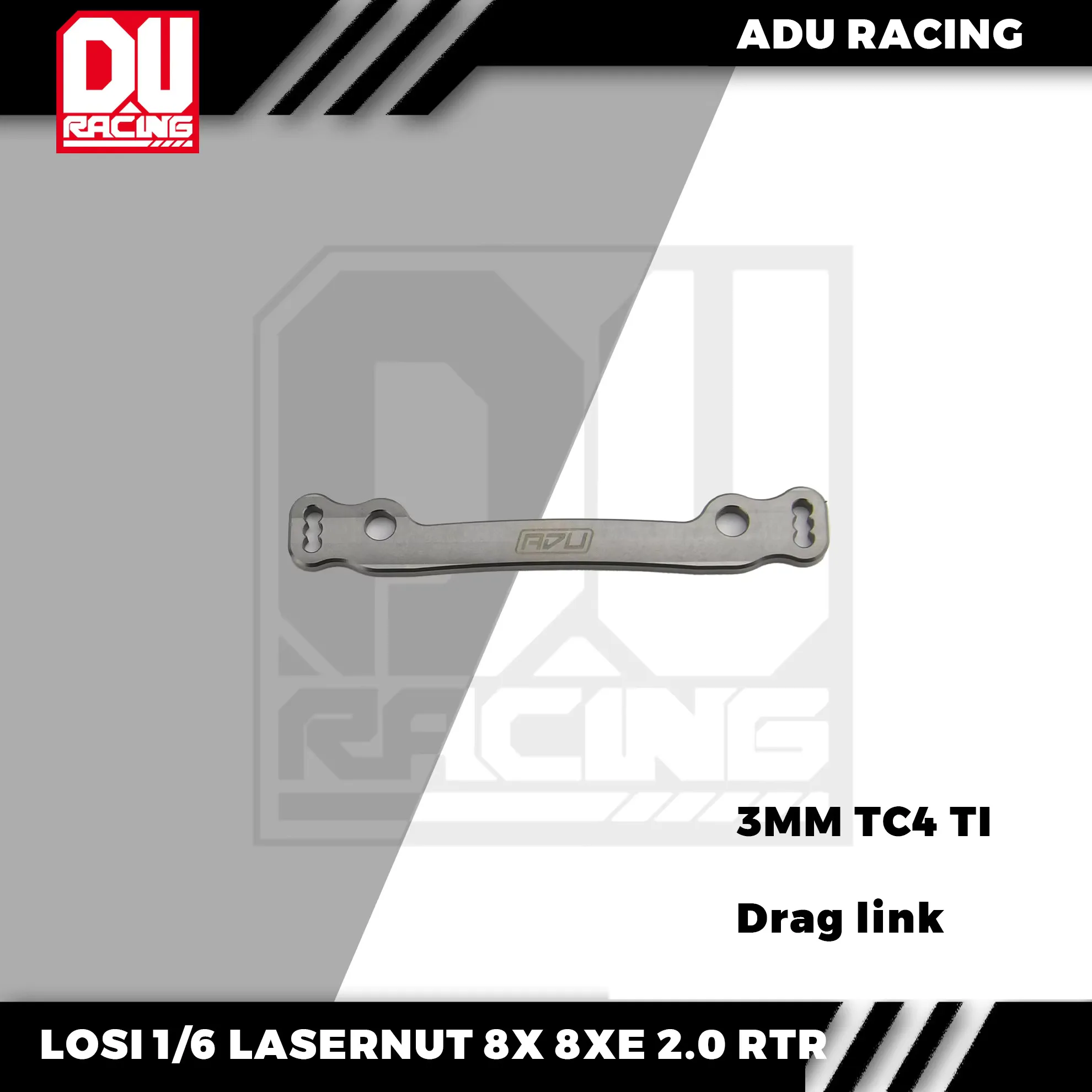 ADU Racing TC4 TI STEERING RACK Drag link LOSI 1/6 LASERNUT TLR 8XE 8XTE RTR TLR 8XE 2.0 8X