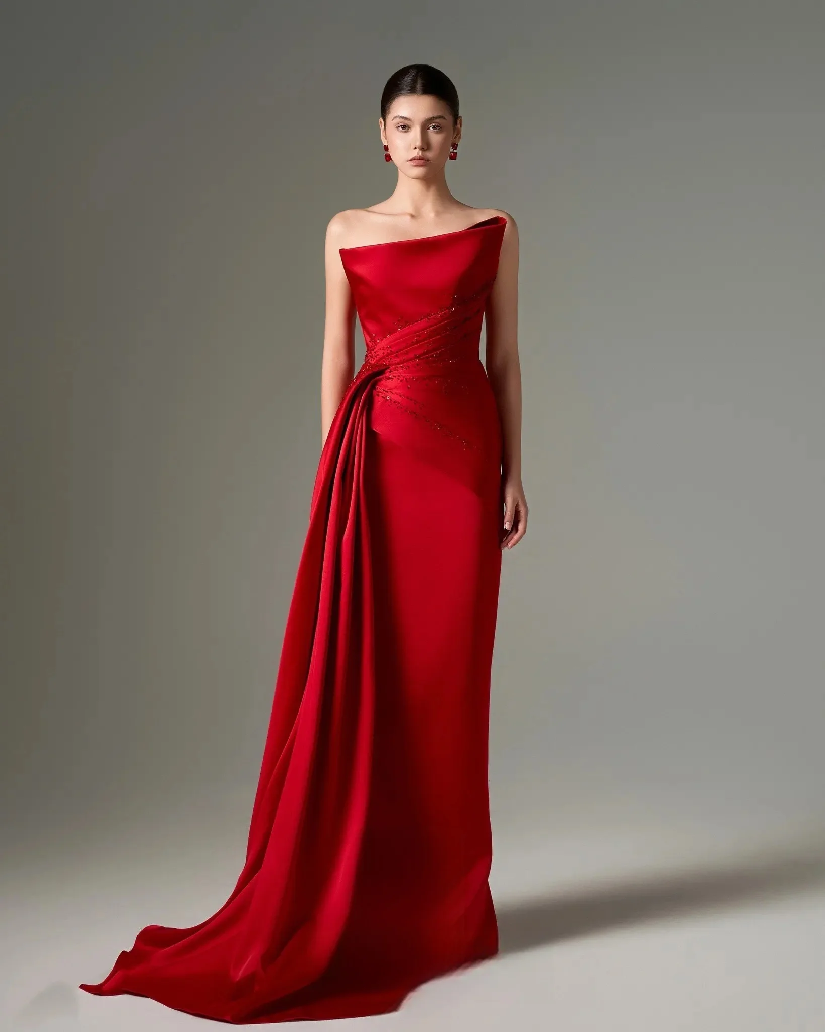 Red Formal Beaded Long Bespoke Occasion Gown Evening Dresses Prom Pastrol Unisex Jersey Retro Dubai Saudi Arabic Customized
Red Formal Beaded Long Bespoke Occasion Gown Evening Dresses Prom Pastrol Unisex Jersey Retro Dubai Saudi Arabic Customized