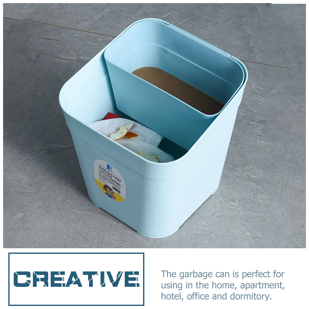 Small Blue Trash Can Bins Garbage Container Bathroom Trash Can Waste Bucket for Home Office Hotel Plastic
Small Blue Trash Can Bins Garbage Container Bathroom Trash Can Waste Bucket for Home Office Hotel Plastic