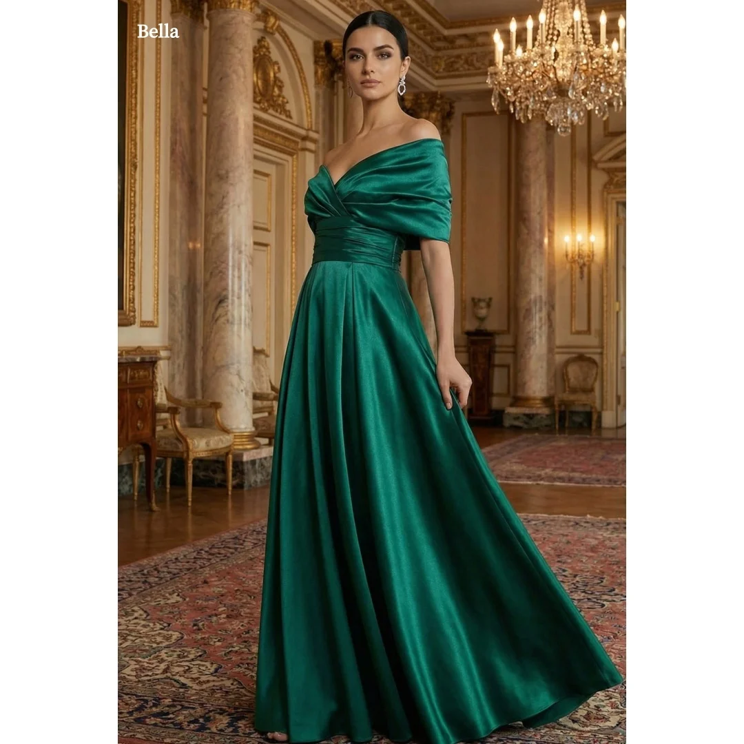 Bella Customized Emerald Green Off Shoulder Satin A-Line Prom Dress, Elegant Floor Length Party Dresses Formal Evening 2026
Bella Customized Emerald Green Off Shoulder Satin A-Line Prom Dress, Elegant Floor Length Party Dresses Formal Evening 2026