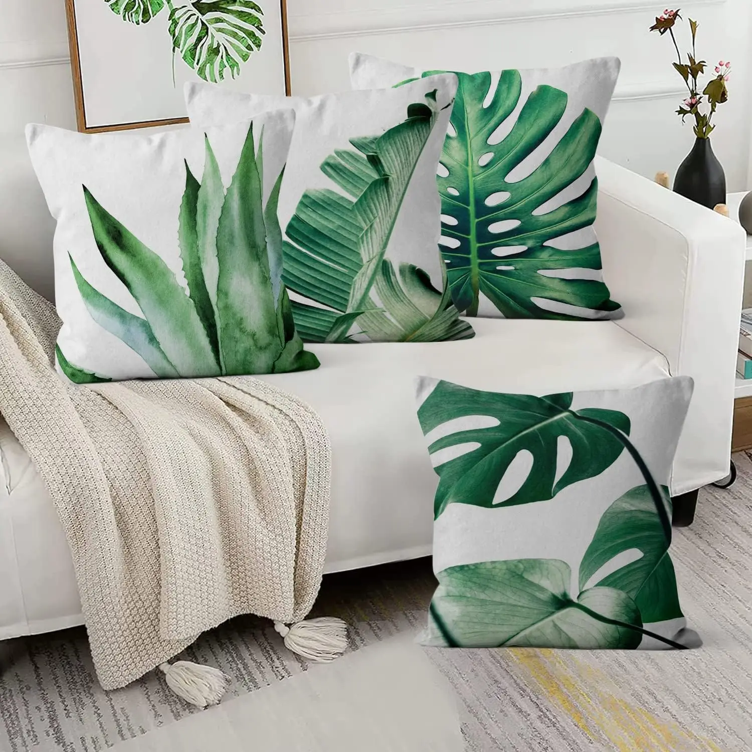 4pcs Tropical Leaf Monstera Banana Plant Printed Pillow Cover Polyester Cushion Case 2D Flat Nature Home Decor Now
4pcs Tropical Leaf Monstera Banana Plant Printed Pillow Cover Polyester Cushion Case 2D Flat Nature Home Decor Now