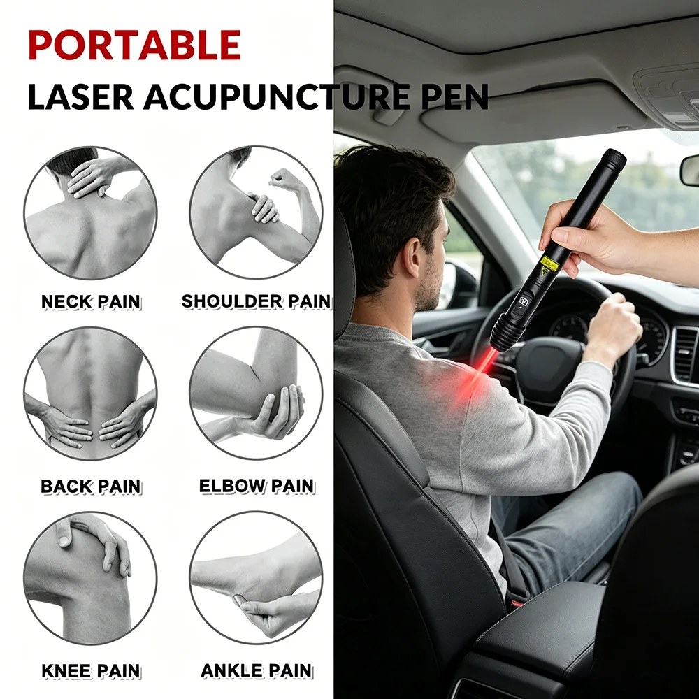 808nm 200mW Cold Laser Acupuncture Pen Pain Relief Device Non-Invasive Treatment for Knee Neck Shoulder Back Wrist Foot Pain
808nm 200mW Cold Laser Acupuncture Pen Pain Relief Device Non-Invasive Treatment for Knee Neck Shoulder Back Wrist Foot Pain
