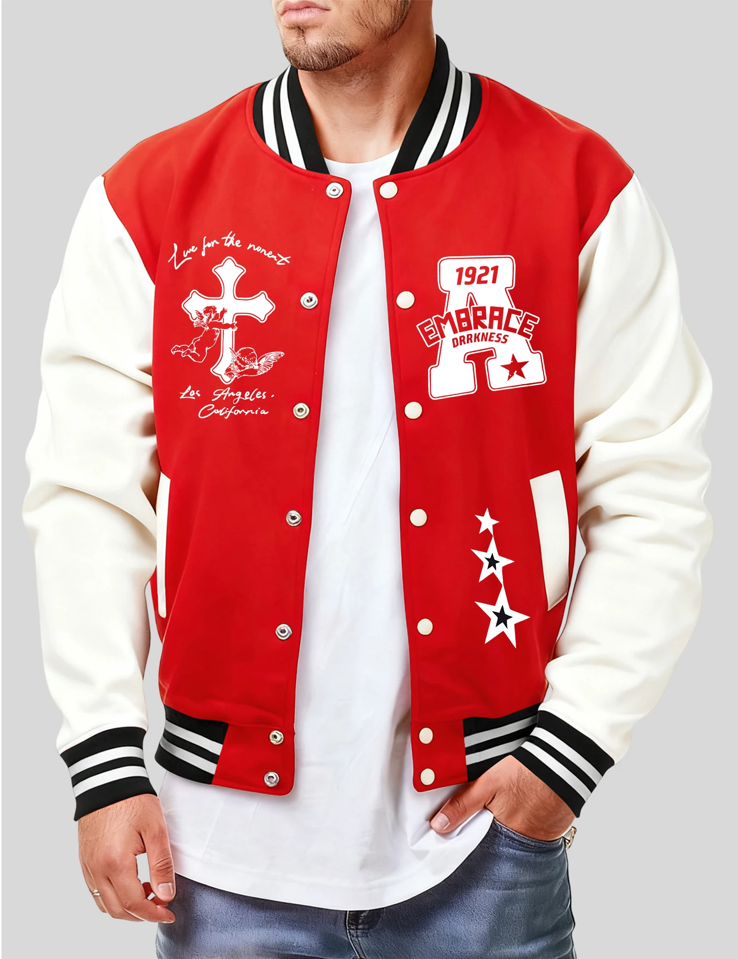 Мужская бейсбольная майка Embrace Drrkness с принтом 2021, свободная уличная одежда, модная флисовая одежда, унисекс, осенний топ на пуговицах в стиле ретро
Мужская бейсбольная майка Embrace Drrkness с принтом 2021, свободная уличная одежда, модная флисовая одежда, унисекс, осенний топ на пуговицах в стиле ретро