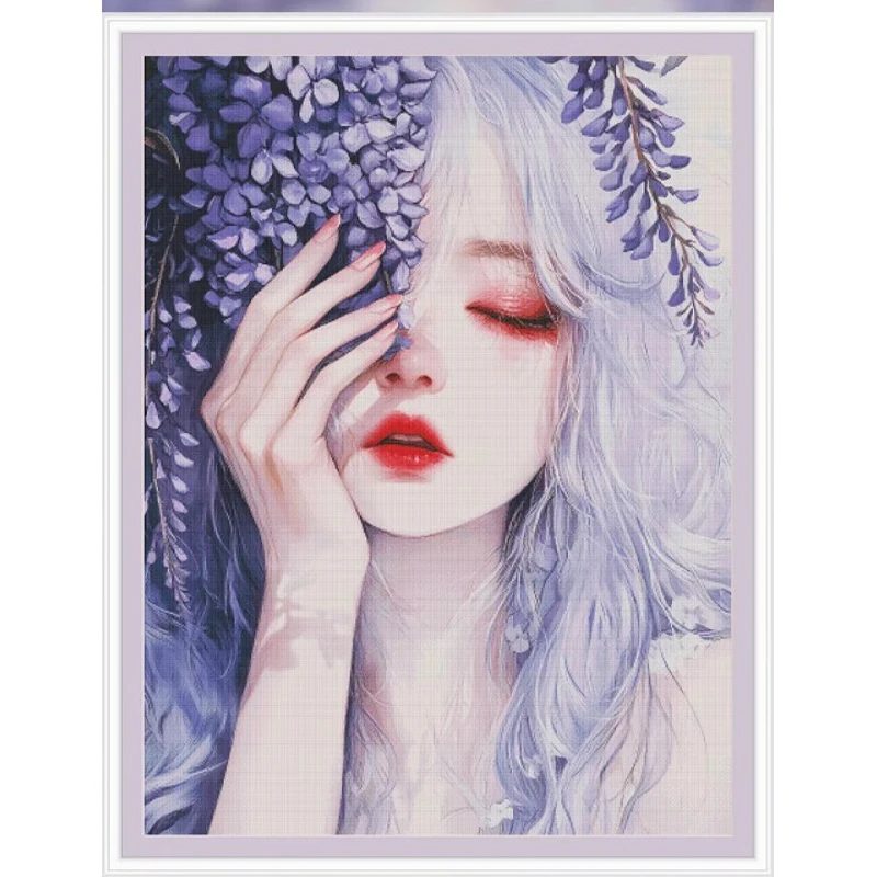 Wisteria Flower Girl 14CT 16CT Printed On Canvas Cross Stitch DIY Set Chinese Pattern Kit Home Needlework Embroidery 84 Colors
Wisteria Flower Girl 14CT 16CT Printed On Canvas Cross Stitch DIY Set Chinese Pattern Kit Home Needlework Embroidery 84 Colors