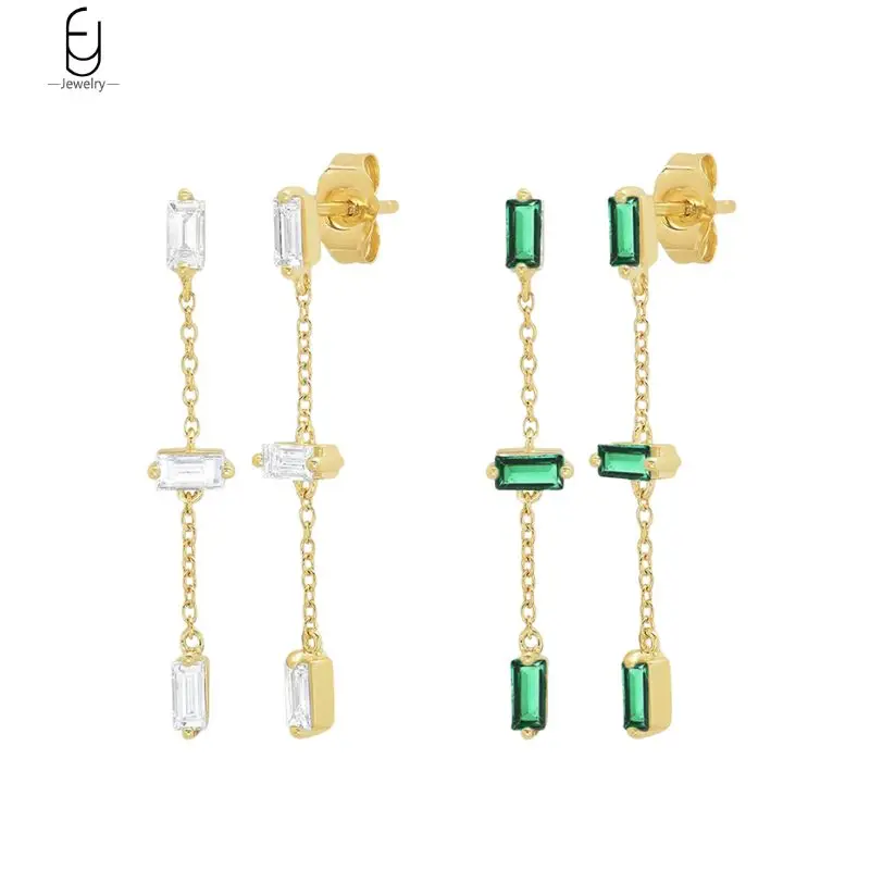 925 Sterling Silver Needle Colorful Crystal Stud Earrings For Women Luxury Long Chain Pendant Earrings Fashion Jewelry Gifts
925 Sterling Silver Needle Colorful Crystal Stud Earrings For Women Luxury Long Chain Pendant Earrings Fashion Jewelry Gifts