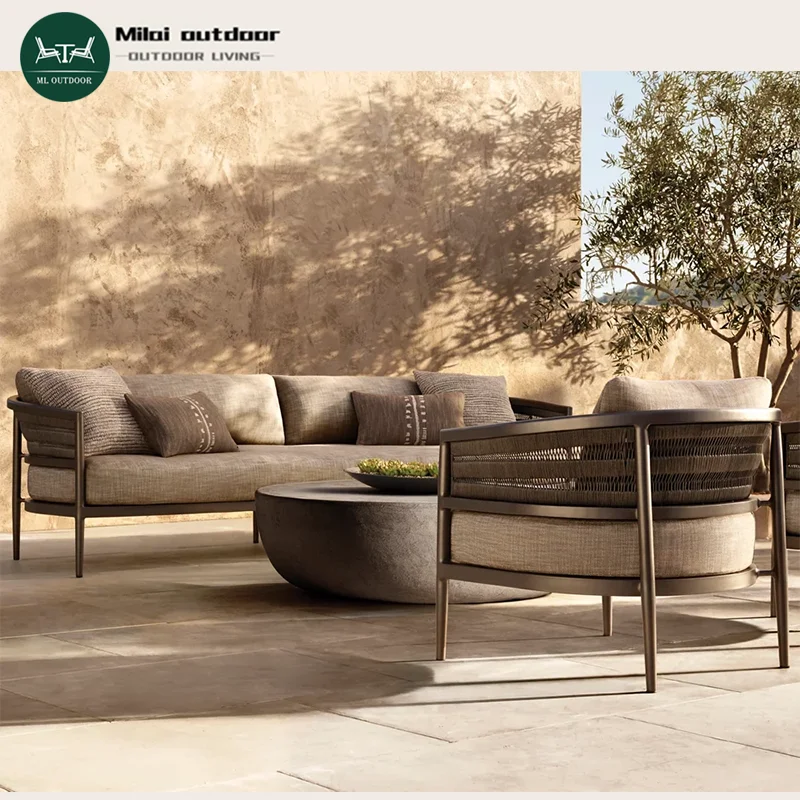 All-Day Comfort Outdoor Aluminum Garden Balcony Furniture Set Living Room Suitable Courtyard Sofa With Ottoman Footstool
All-Day Comfort Outdoor Aluminum Garden Balcony Furniture Set Living Room Suitable Courtyard Sofa With Ottoman Footstool