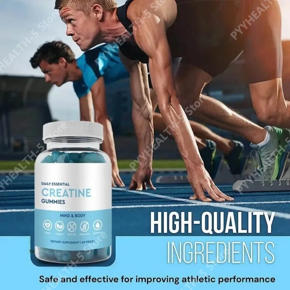Creatine Gummies Vegan Non-GMO Gluten-Free Low Sugar Organic Supports Athletic Performance for Adults Unisex 60 Count
Creatine Gummies Vegan Non-GMO Gluten-Free Low Sugar Organic Supports Athletic Performance for Adults Unisex 60 Count