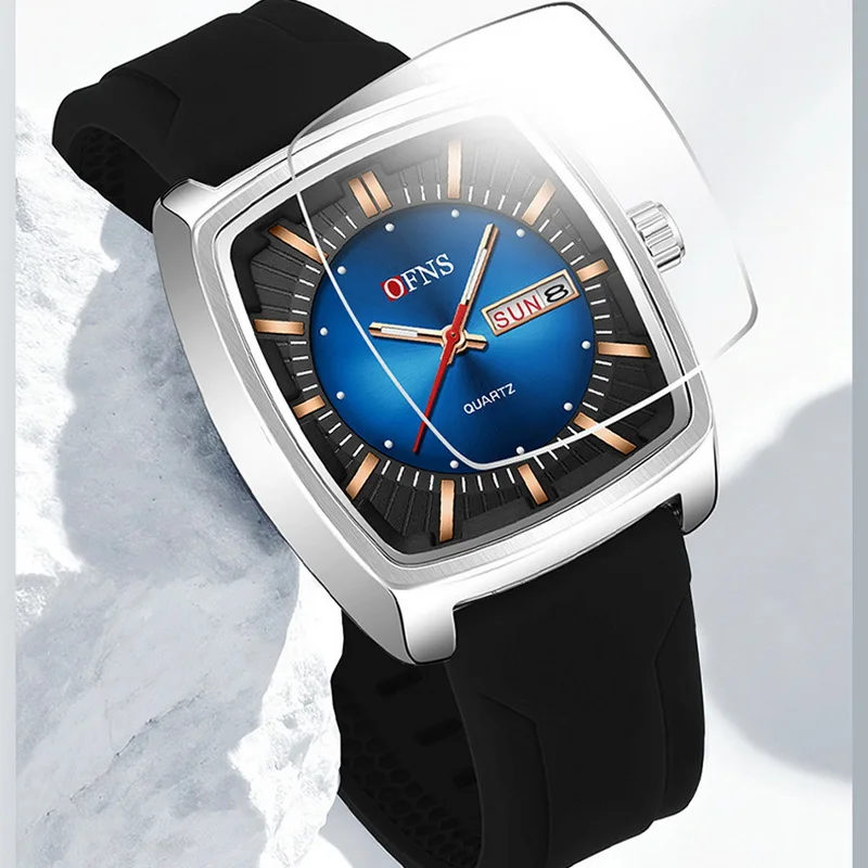Men's Waterproof Square Barrel Watch with Steel Strap Leisure Business Wristwatch Calendar Week Display & Luminescent Hands
Men's Waterproof Square Barrel Watch with Steel Strap Leisure Business Wristwatch Calendar Week Display & Luminescent Hands