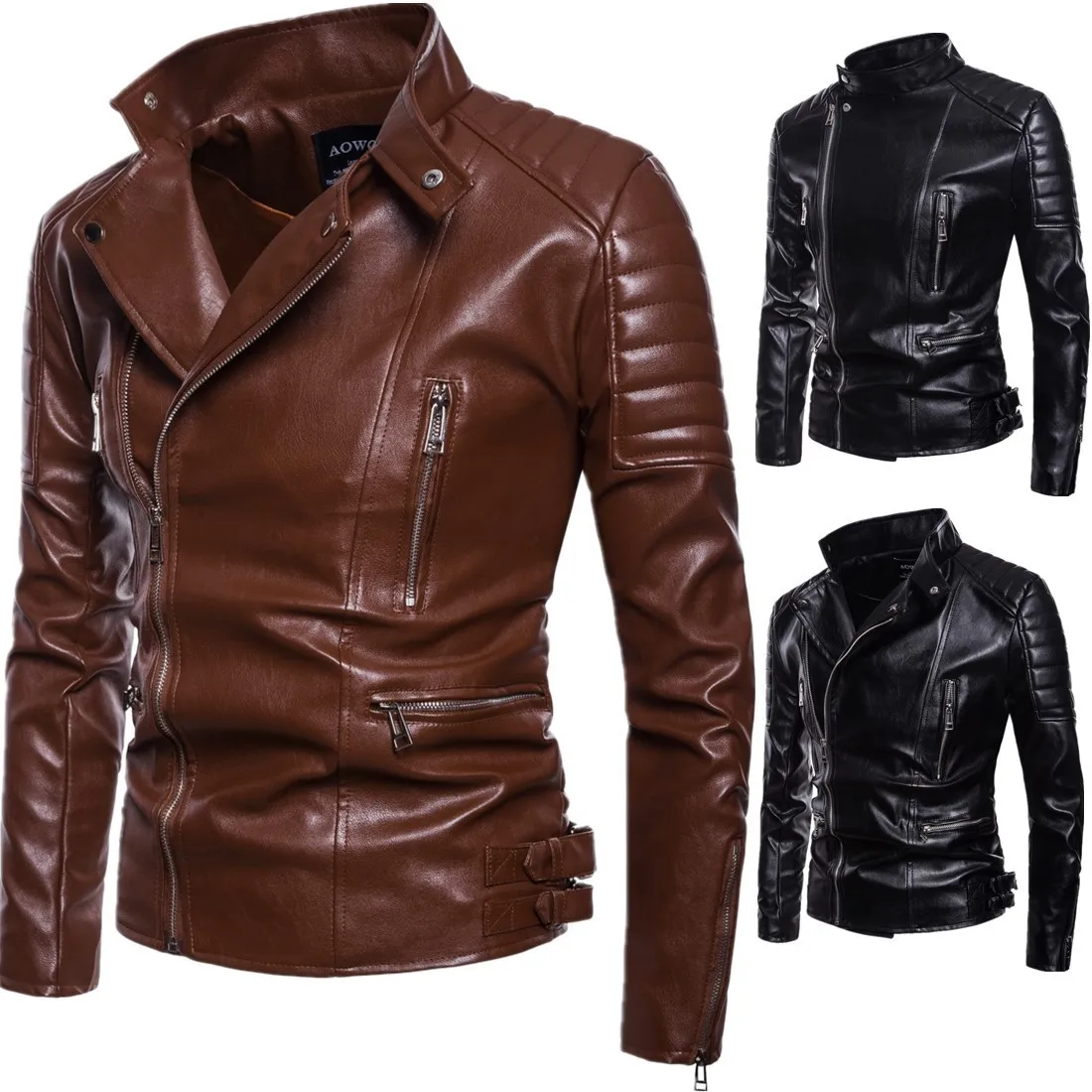 Nice autumn winter brand fashion Pop men's motorcycle leather jacket lapel leather jacket large leather jacket
Nice autumn winter brand fashion Pop men's motorcycle leather jacket lapel leather jacket large leather jacket