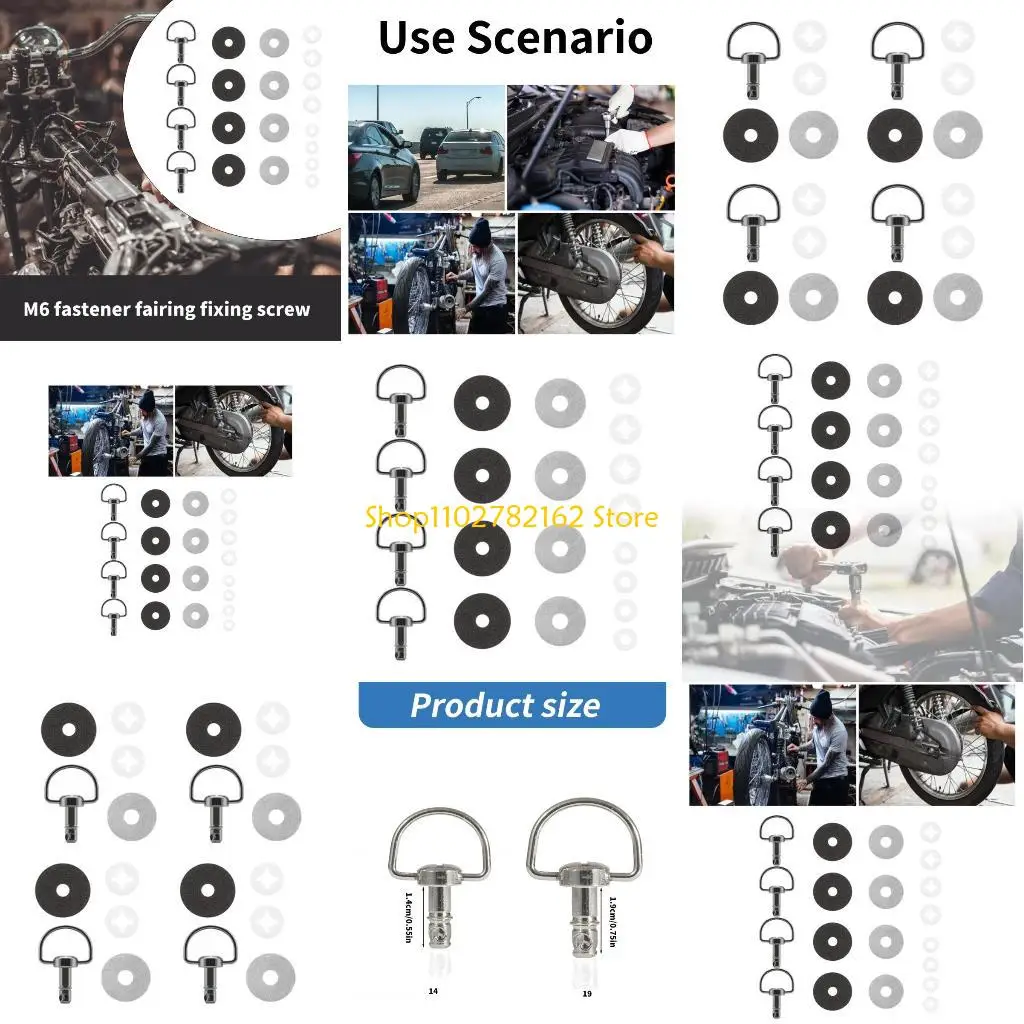 547B Motorcycle Fairing Fasteners Quick Release D-Rings 1/4 Turn Rivet Bolts Screws
547B Motorcycle Fairing Fasteners Quick Release D-Rings 1/4 Turn Rivet Bolts Screws