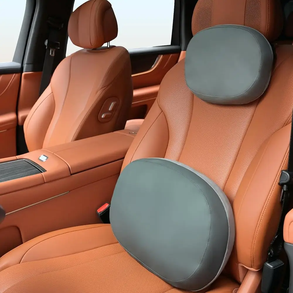 Reversible Car Lumbar Support Pillow and Car Neck Pillow Suede & Leather Double-Sided Car Seat Headrest with Lumbar Cushion
Reversible Car Lumbar Support Pillow and Car Neck Pillow Suede & Leather Double-Sided Car Seat Headrest with Lumbar Cushion