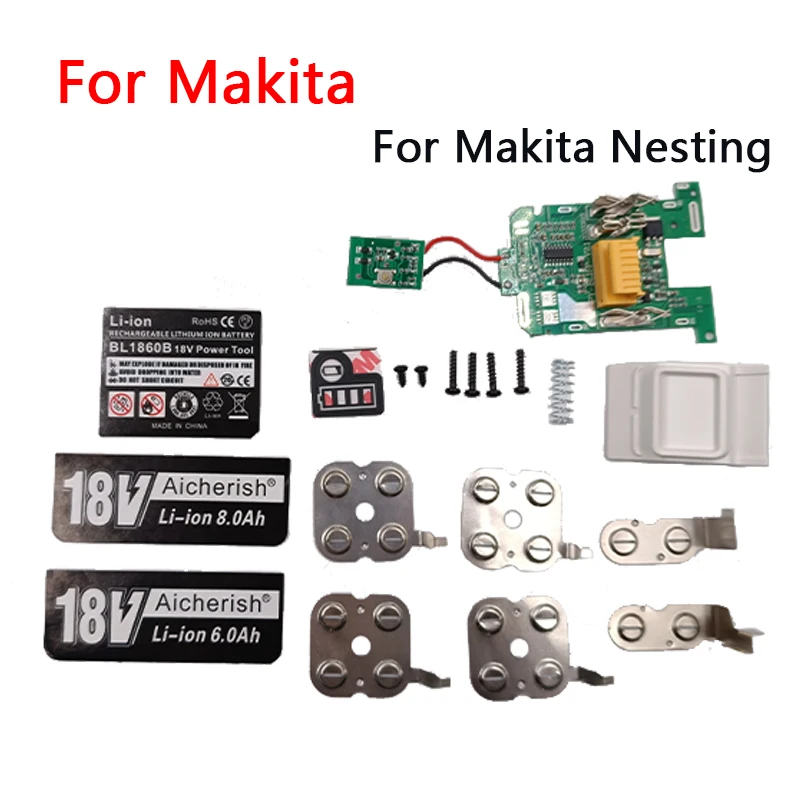 18V 8000mAh Li-ion Rechargeable Battery Nesting Plastic Case Detection Board ,For Makita BL1830 BL1840 BL1850 BL 1860 Etc
18V 8000mAh Li-ion Rechargeable Battery Nesting Plastic Case Detection Board ,For Makita BL1830 BL1840 BL1850 BL 1860 Etc