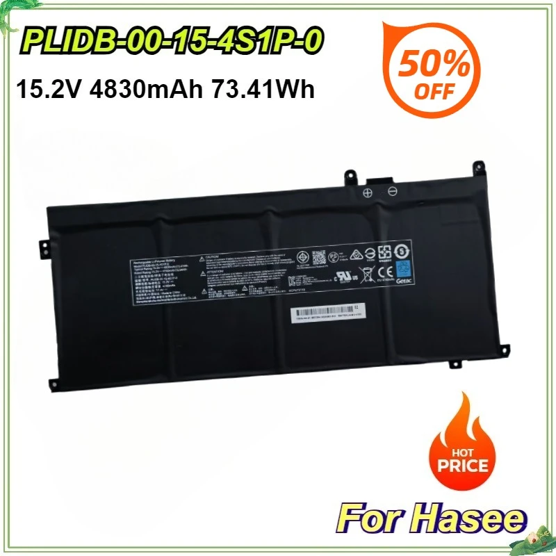 PLIDB-00-15-4S1P-0 Laptop Battery for Hasee Schenker Vision 15 Gaming Laptop Replacement Battery 15.2V 4830mAh 73.41Wh Bateria
PLIDB-00-15-4S1P-0 Laptop Battery for Hasee Schenker Vision 15 Gaming Laptop Replacement Battery 15.2V 4830mAh 73.41Wh Bateria