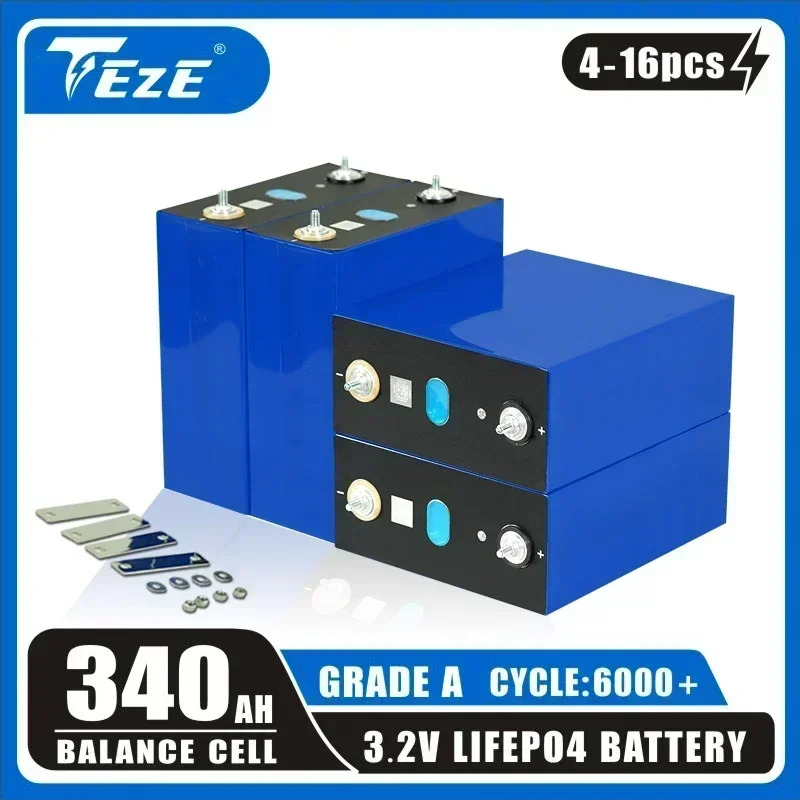 16pcs 3.2V 340AH Lifepo4 Battery Class A DIY 12V 24V 48V Rechargeable Lithium Iron Phosphate Batteri for EV RV EU Tax-Free
16pcs 3.2V 340AH Lifepo4 Battery Class A DIY 12V 24V 48V Rechargeable Lithium Iron Phosphate Batteri for EV RV EU Tax-Free