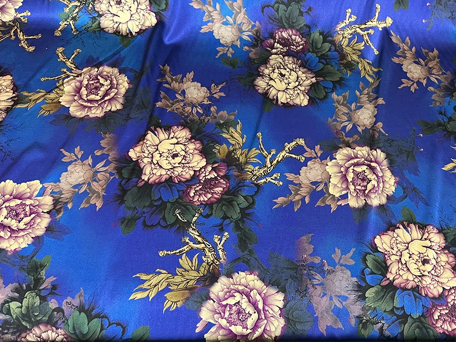 19momme High Quality Real Silk Stretch Satin Clothing Cloth Peony Flower Spray Painting Designer Fabric Cheongsam Qipao
19momme High Quality Real Silk Stretch Satin Clothing Cloth Peony Flower Spray Painting Designer Fabric Cheongsam Qipao