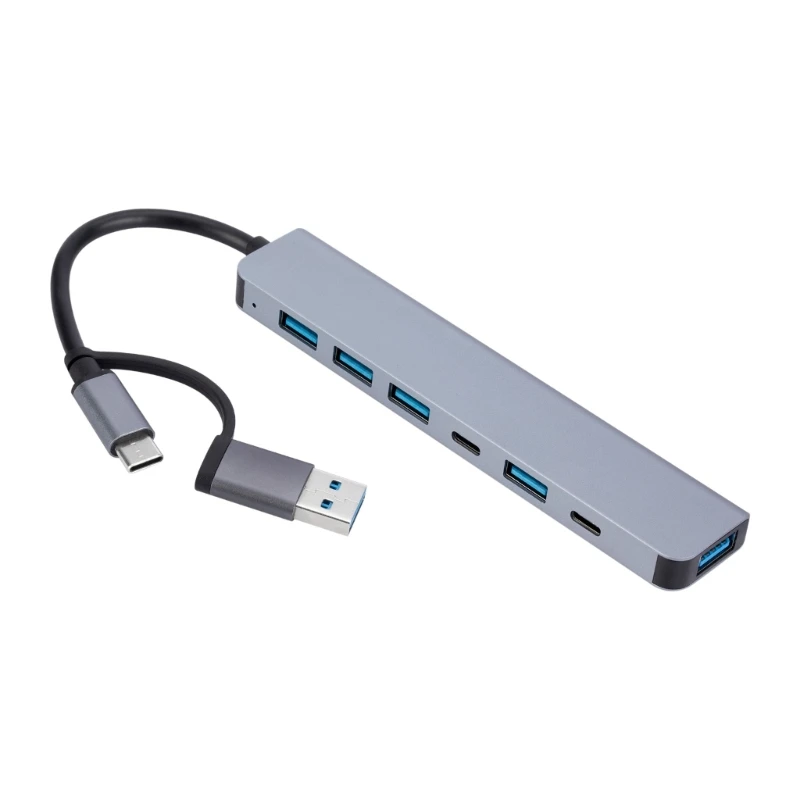 Aluminum USB TypeC HUB Aluminum Docking Station with 5 USB Ports and 2 TypeC Drop shipping
Aluminum USB TypeC HUB Aluminum Docking Station with 5 USB Ports and 2 TypeC Drop shipping