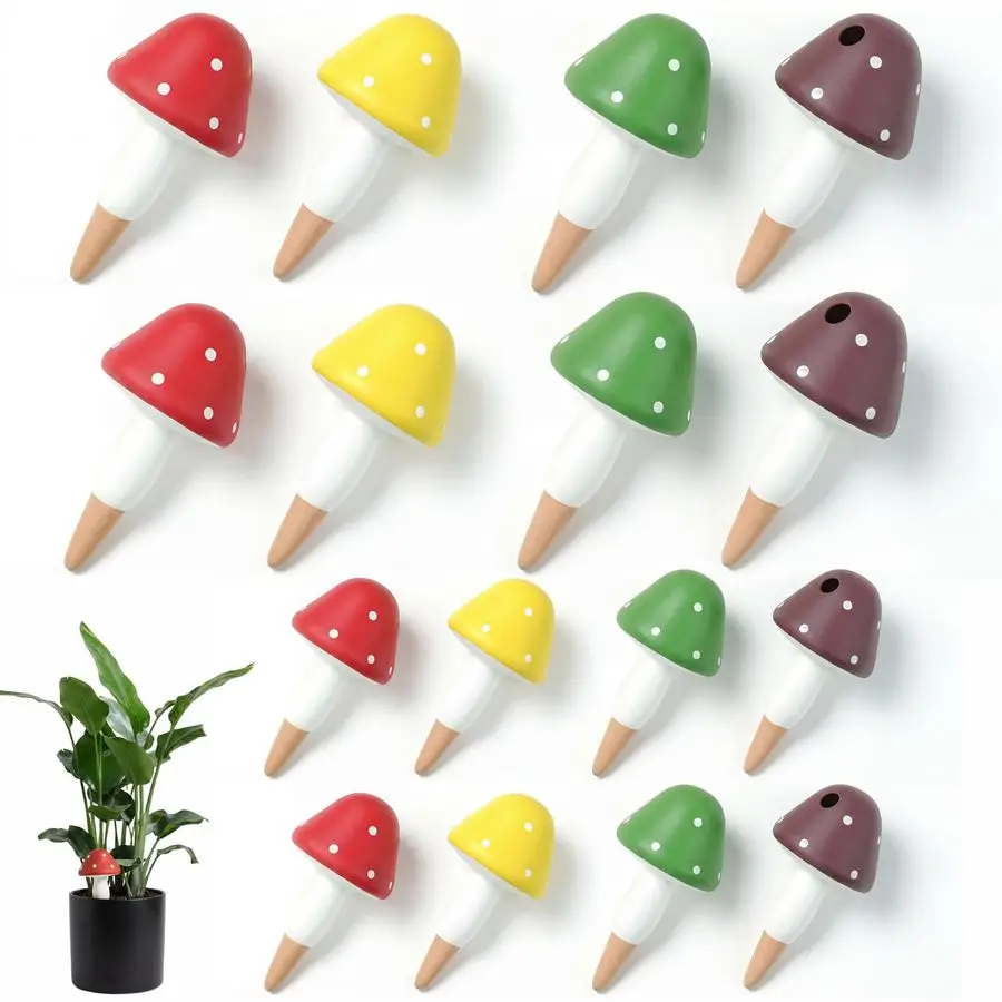 Самополивающиеся шары-капельницы, 16 штук, терракотовые колышки в форме гриба для полива комнатных и уличных растений, медленное поливание
Самополивающиеся шары-капельницы, 16 штук, терракотовые колышки в форме гриба для полива комнатных и уличных растений, медленное поливание