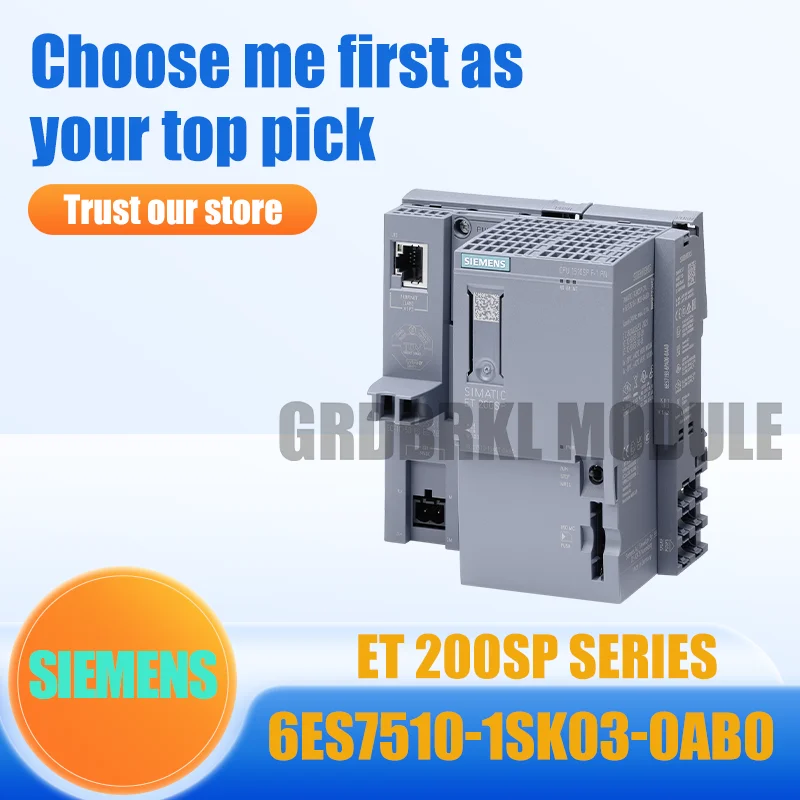 New Original SIEMENS 6ES7510-1SK03-0AB0 ET 200SP CPU 1510SP F-1 PN Safety PLC Module
New Original SIEMENS 6ES7510-1SK03-0AB0 ET 200SP CPU 1510SP F-1 PN Safety PLC Module