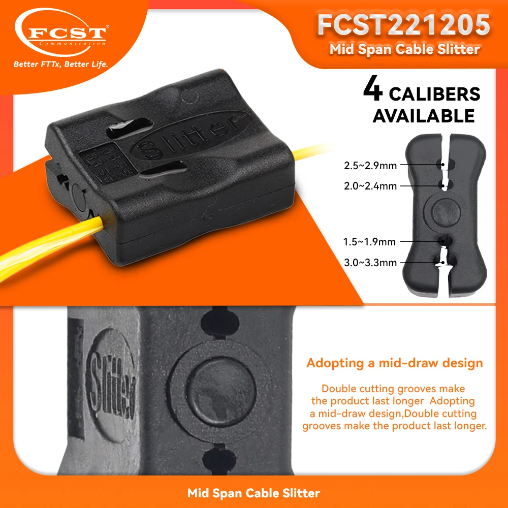 FCST 1.5-3.3mm Fiber optic tool Fiber Cluster Loose Tube Cable Jacket Sheath Slitter longitudinal beam tube stripper
FCST 1.5-3.3mm Fiber optic tool Fiber Cluster Loose Tube Cable Jacket Sheath Slitter longitudinal beam tube stripper