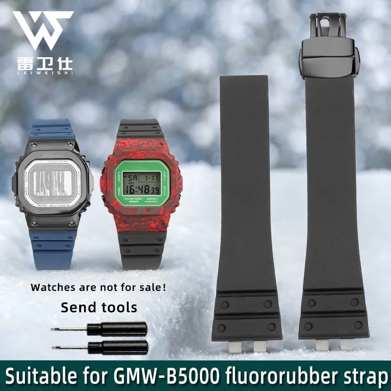 gmw-b5000 Fluororubber watch strap for CASIO anniversary GMW-B5000 black blue Breathable waterproof soft men women's watchband
gmw-b5000 Fluororubber watch strap for CASIO anniversary GMW-B5000 black blue Breathable waterproof soft men women's watchband