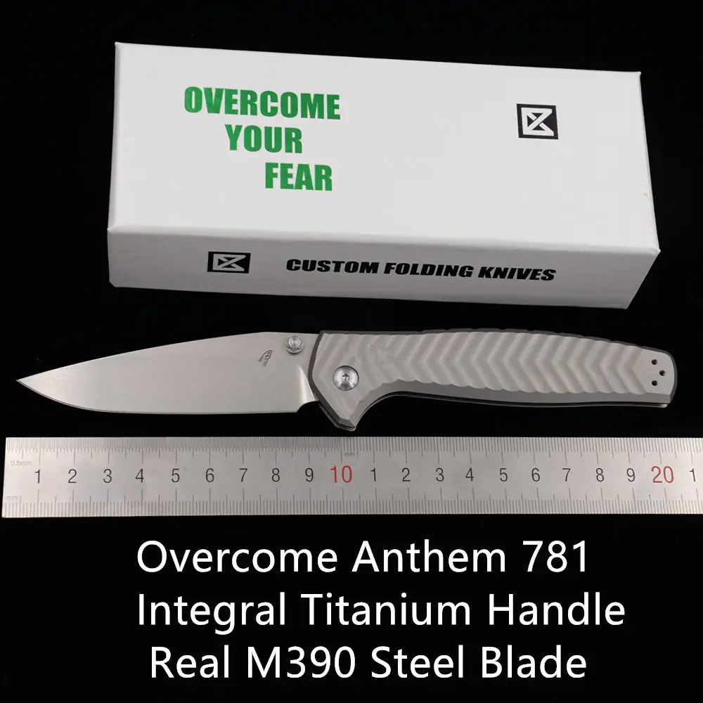 Anthem 781, встроенная титановая ручка, настоящий складной нож M390 Overcome, керамические подшипники, тактический уличный EDC инструмент для кемпинга, охоты
Anthem 781, встроенная титановая ручка, настоящий складной нож M390 Overcome, керамические подшипники, тактический уличный EDC инструмент для кемпинга, охоты