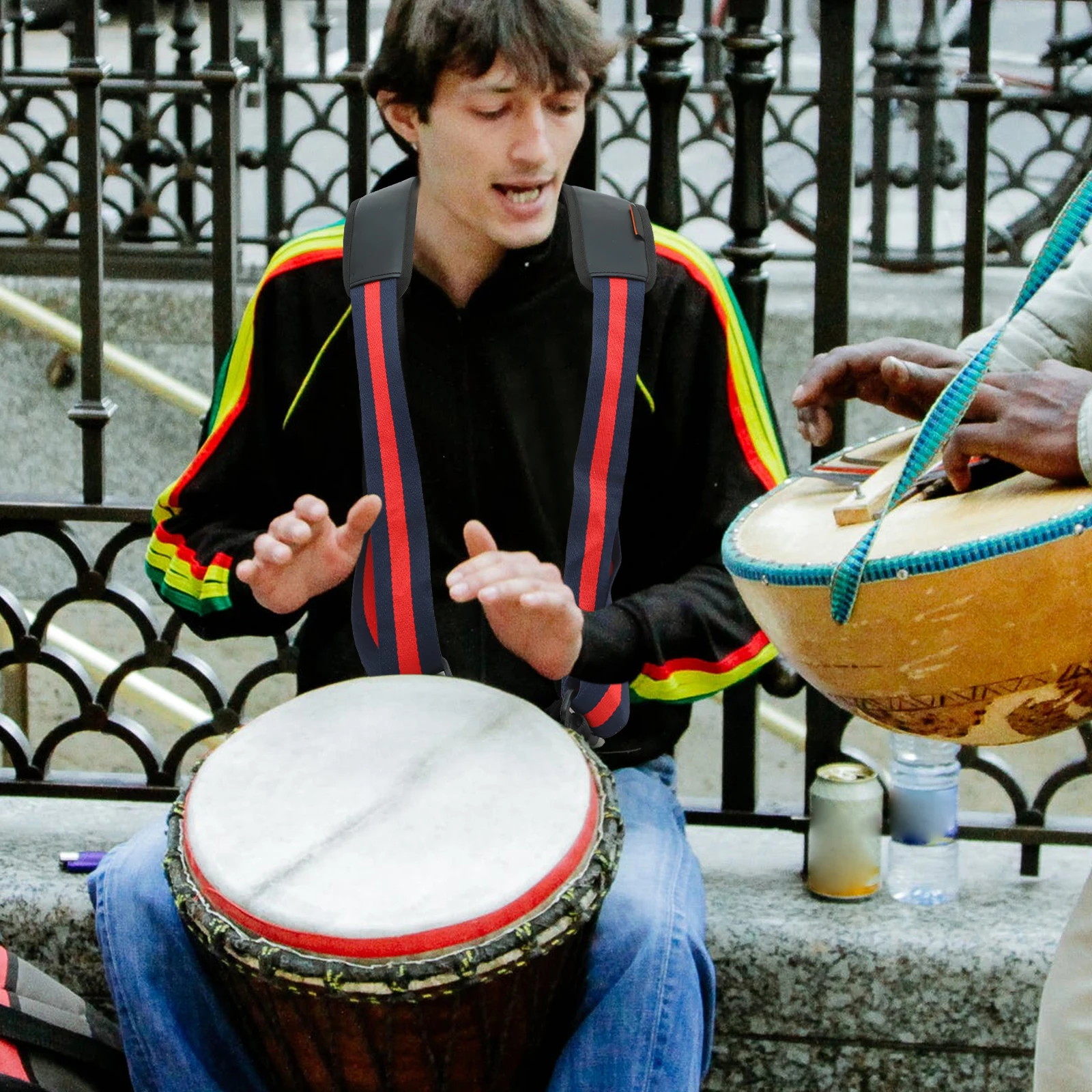 1 pc Djembe Strap Polyester Adult Red Blue Cotton Shoulder Bag Musical Instrument Accessory Drum Assistant
1 pc Djembe Strap Polyester Adult Red Blue Cotton Shoulder Bag Musical Instrument Accessory Drum Assistant