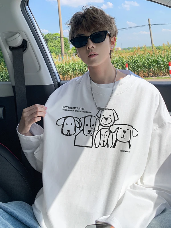 Extra Large American Pure Cotton Long Sve Men's T-irt Spring Autumn Loose Sweatirt Base Layer irt Casual Faion
Extra Large American Pure Cotton Long Sve Men's T-irt Spring Autumn Loose Sweatirt Base Layer irt Casual Faion